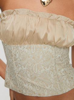 product Princess Polly Fire For You Strapless Top Gold Sleeveless straight 