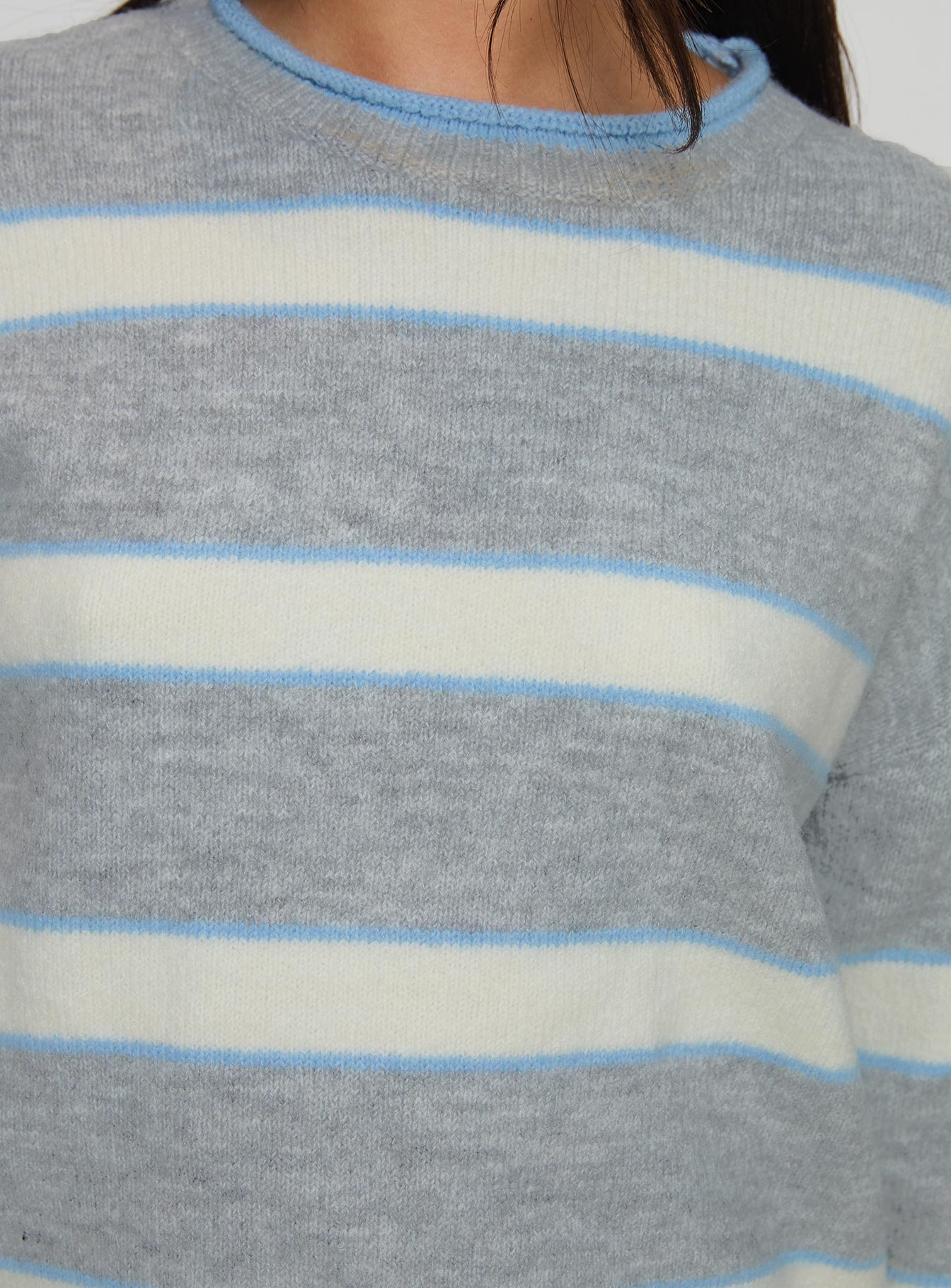 product Princess Polly Clydie Knit Sweater Grey Cropped 