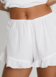 Santabelle Frill Shorts White