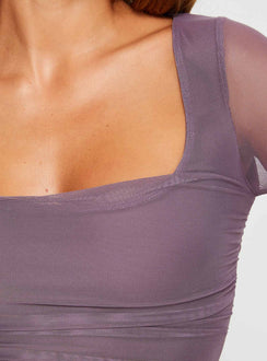 product Princess Polly High Neck  Tolmie Long Sleeve Mini Dress Mauve