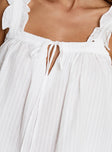 Santabelle Frill Top White