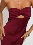 Faviola Strapless Maxi Dress Burgundy