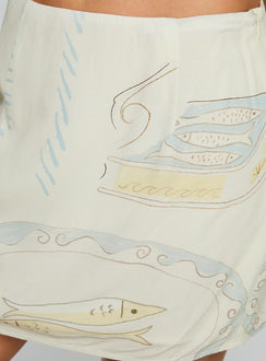 product Princess Polly Caraliia Mini Skirt Cream Mini Skirts 