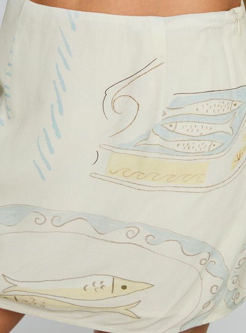 product Princess Polly Caraliia Mini Skirt Cream Mini Skirts 