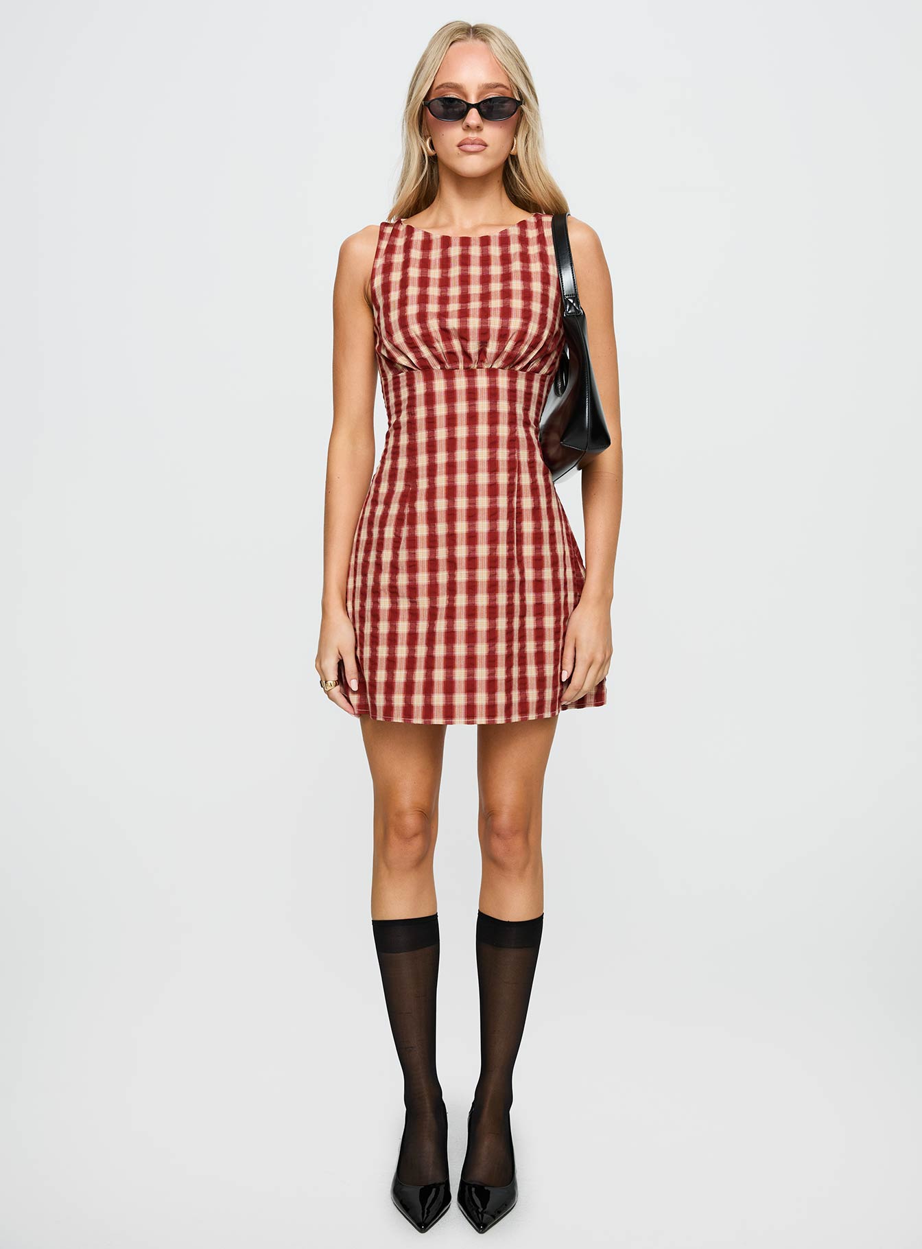 【♡】ANDMARY Selena check mini dress Sweet Somethings Mini Dress Red Check | Princess Polly