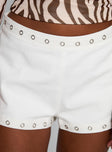 Houdini Eyelet Mini Short White