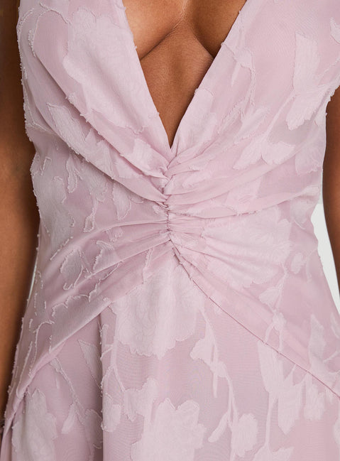 product Princess Polly Frederica Plunge Burnout Maxi Dress Mauve Plunger 