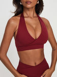 Return Serve Halter Active Top Red