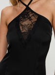 Aeson Lace Detail Mini Dress Black