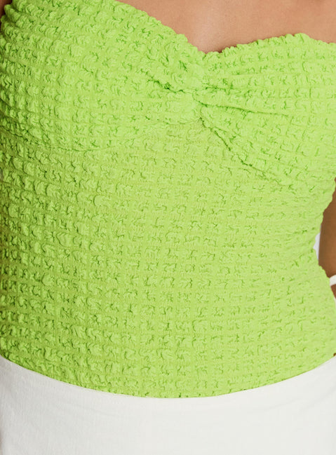 product Princess Polly Private Party Strapless Bodysuit Green Sleeveless 