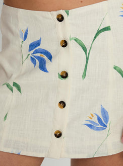 back view of model wearing Princess Polly Summer Sonnet Mini Skirt Multi Mini Skirts 