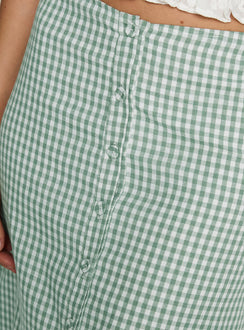 product Princess Polly Macadamia Maxi Skirt Green / White Maxi 