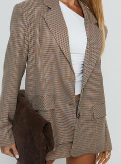 Deane Blazer Brown Check