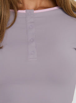 Kobee Jersey Long Sleeve Layering Top Slate / Dusty Pink