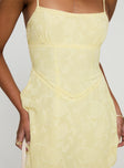 South Of France Mini Dress Yellow Petite