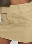 Caitlan Mini Skirt Beige