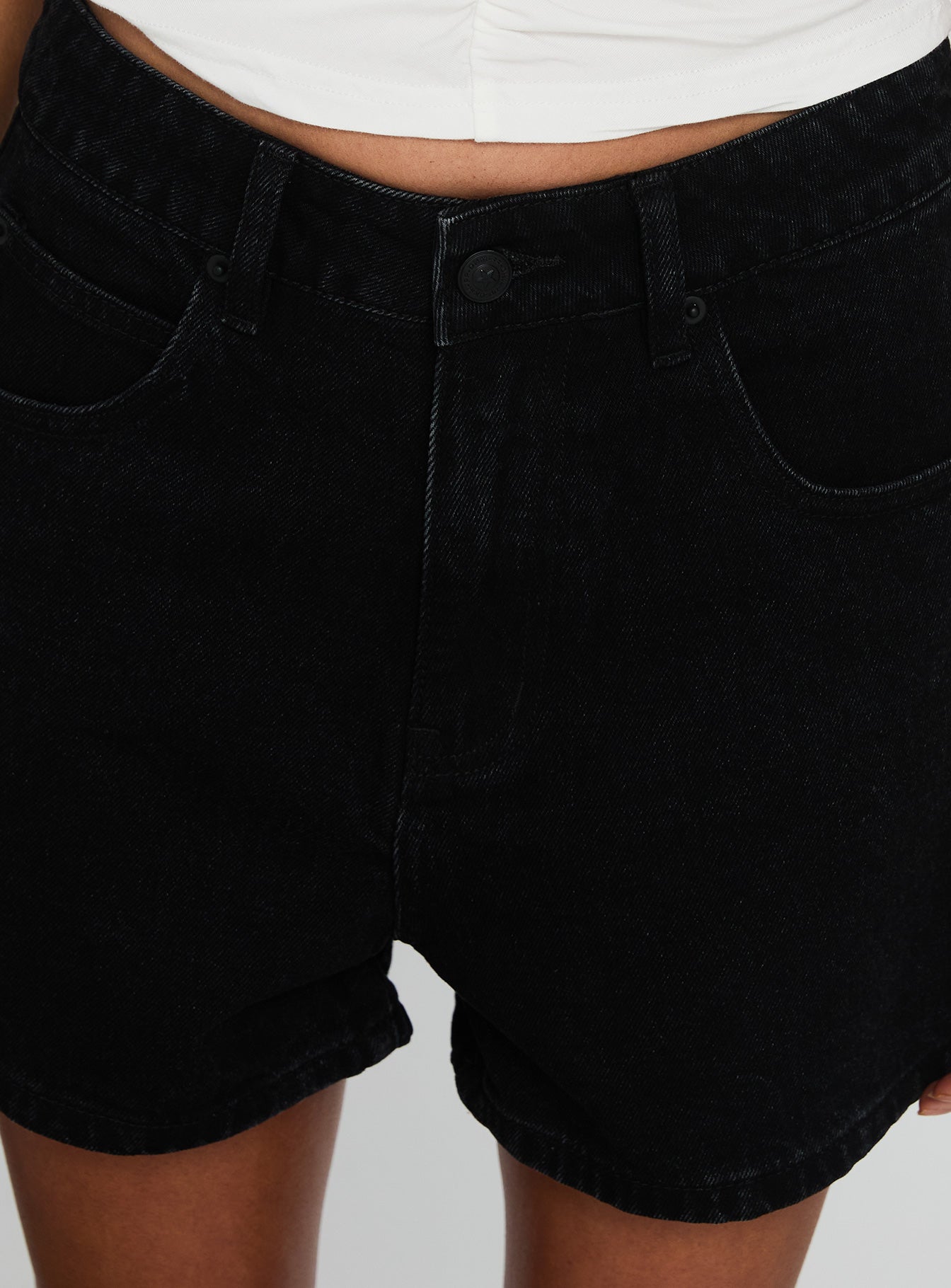Tropicana Denim Shorts Washed Black