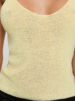 product Princess Polly Annaka Top Yellow Sleeveless Scoop Neck 