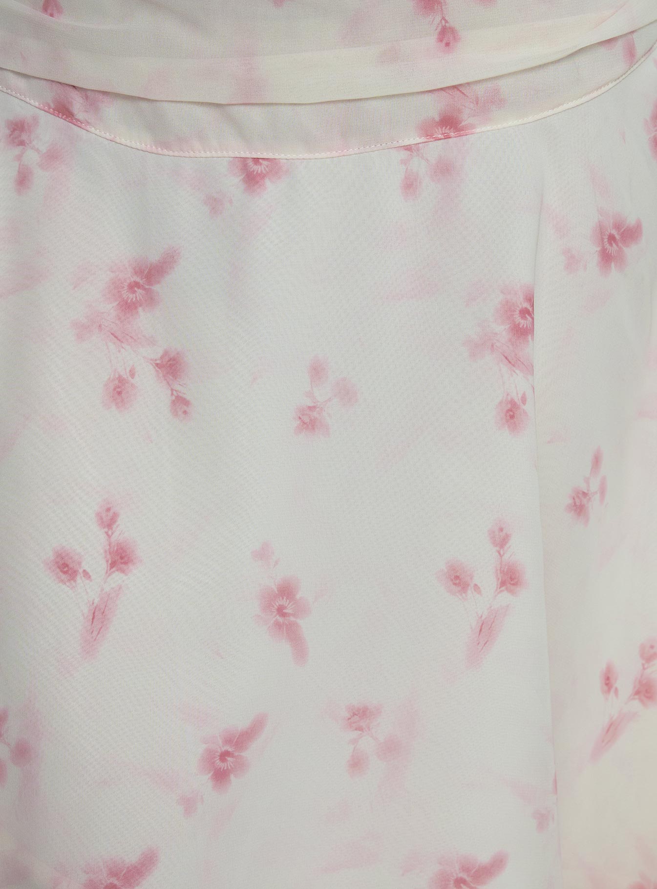   side view of model wearing Princess Polly Charisse Asymmetrical Midi Skirt Floral 