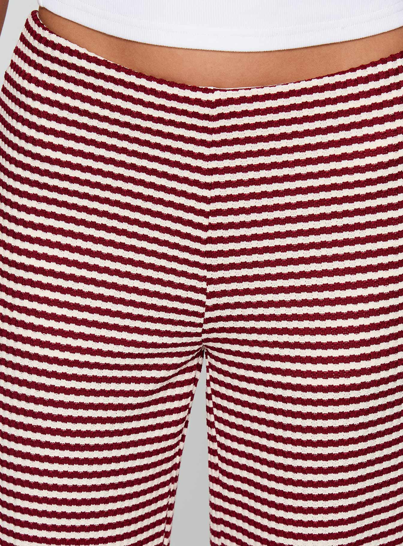 product Princess Polly Next To Me Lounge Pant Red / White Stripe Low Rise Pants 