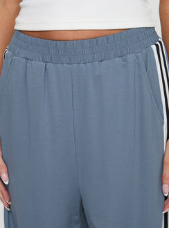 product Princess Polly Dime Track Pants Blue High Waisted Pants 