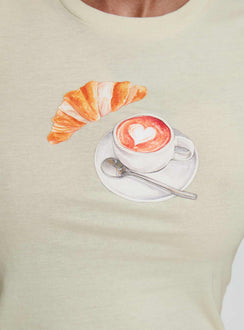 product Princess Polly Late Mornings Top Cream Short Sleeves Crew Neck 