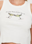 product Princess Polly Dirty Martini Girl Tank White Sleeveless Crew Neck 