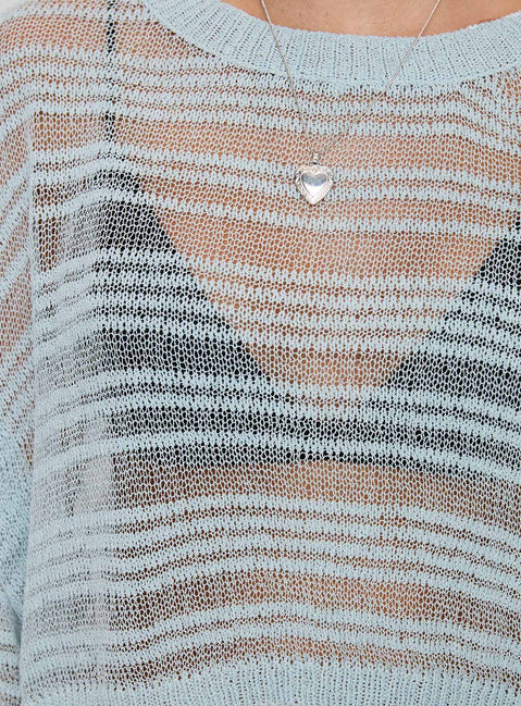 product Princess Polly Obarik Cropped Sweater Blue Cropped 