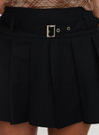 Sydnea Pleat Mini Skirt Black