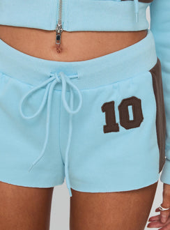 Notable Drawstring Micro Shorts Blue