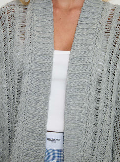 product Princess Polly Abner Cable Cardigan Light Grey 