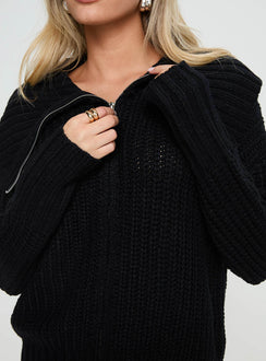 Liana Sweater Black Princess Polly  regular 