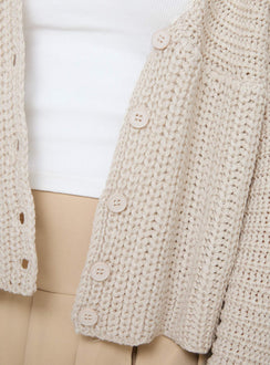 product Princess Polly Artha Cardigan Beige cropped 