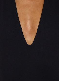 Elira Low Racerback Bodysuit Black