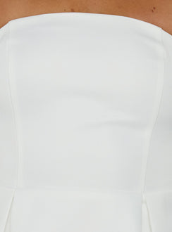 Spader Corset Mini Dress White
