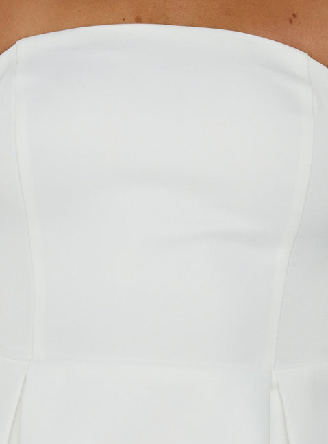 Spader Corset Mini Dress White