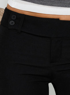 Jordanna Belted Straight Trousers Black