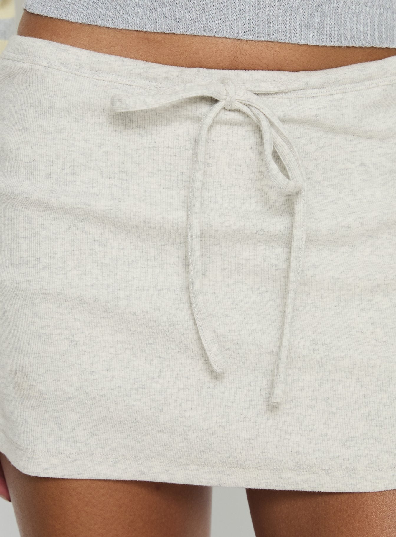 Baseline Rib Skort Grey Marle