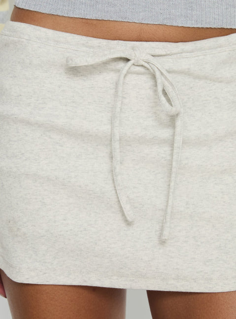 Baseline Rib Skort Grey Marle