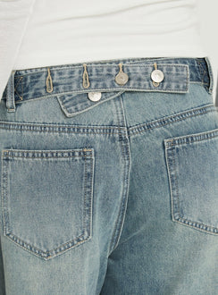 Kings Low Rise Jorts Vintage Mid Blue Wash