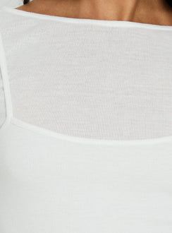 Isibella Layered Long Sleeve Top White