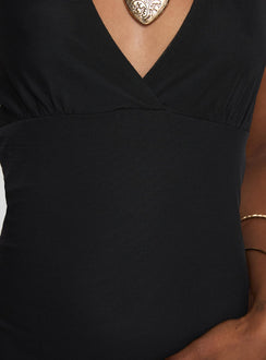 product Princess Polly Amadeus Midi Dress Black V-Neck 