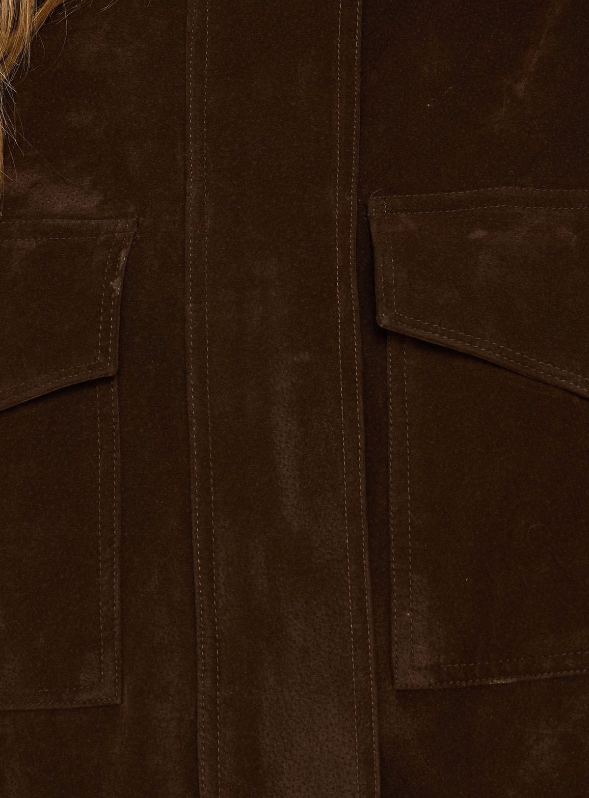 Double Life Trichterkragen-Cargojacke Schokolade
