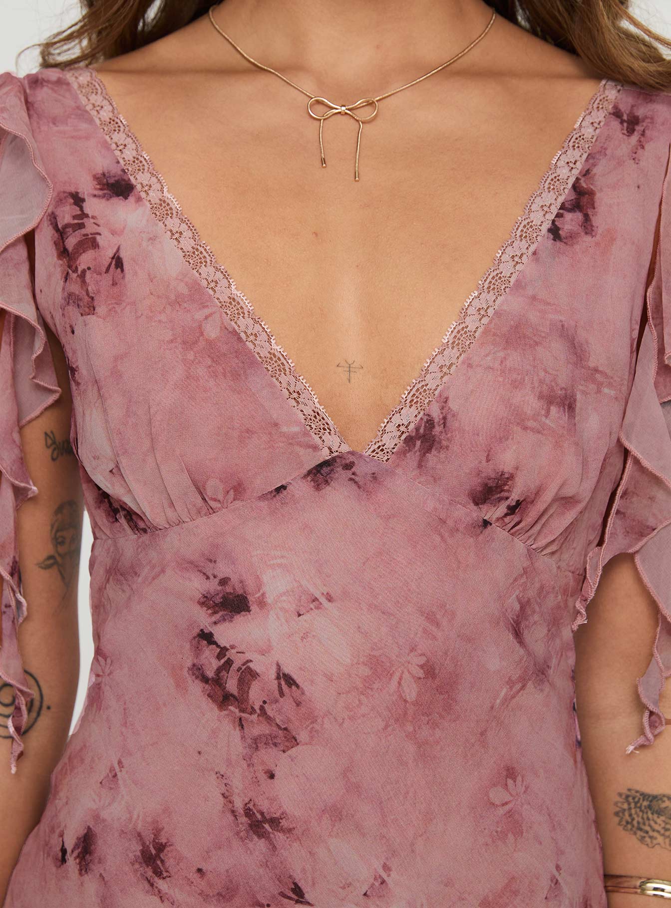 product Princess Polly Vestige Midi Dress Pink Plunger 