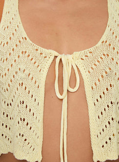 product Princess Polly Walnut Top Cream Sleeveless Scoop Neck 