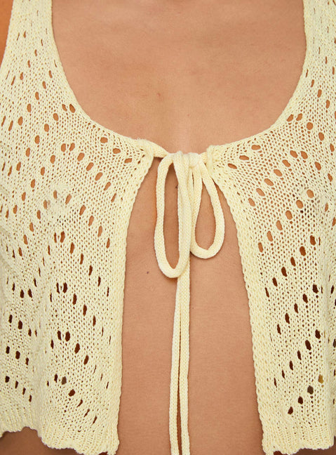 product Princess Polly Walnut Top Cream Sleeveless Scoop Neck 