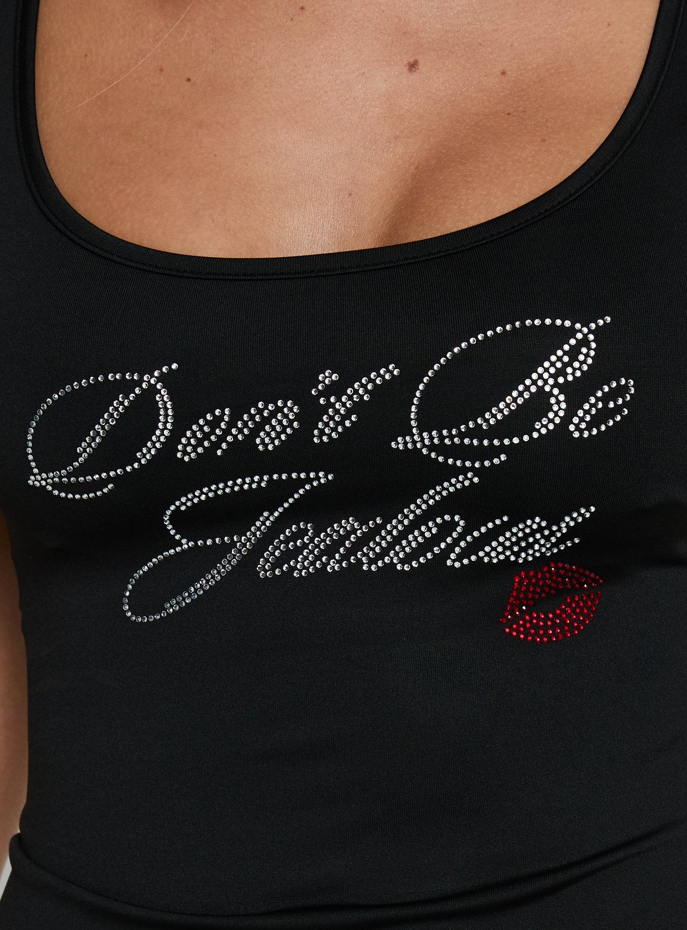 Don't Be Jealous Graphic Tank Top Black
