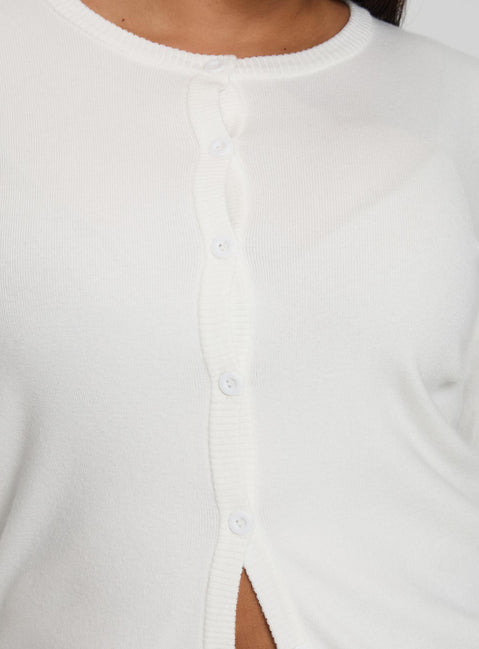 product Princess Polly Lauraine Cardigan White Curve regular 