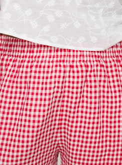 product Princess Polly Beach House Shorts Red / White Gingham Curve 