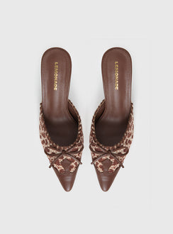 Boardroom Pointed Toe Heels Caramel Cow